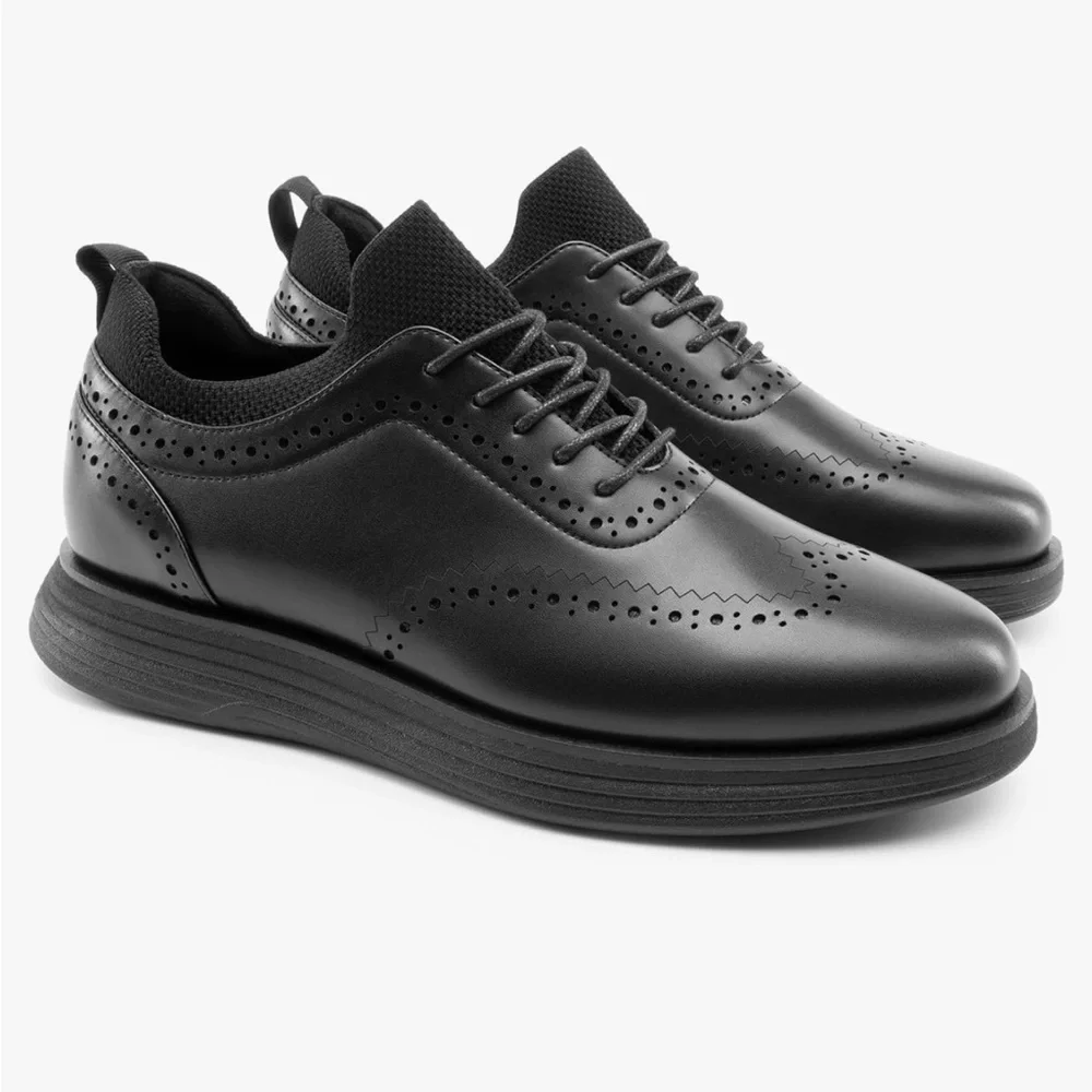 Bruno Marc Maxflex Wingtip Brogue Oxford Casual Shoes Mens 8.5 Business Casual
